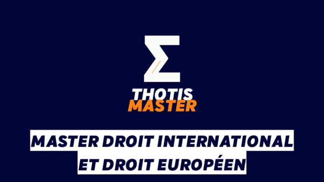 Master Droit international et droit européen Master Droit international et droit européen