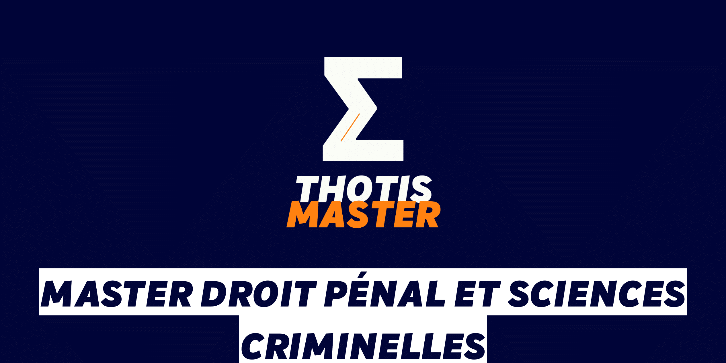 Master Droit pénal et sciences criminelles