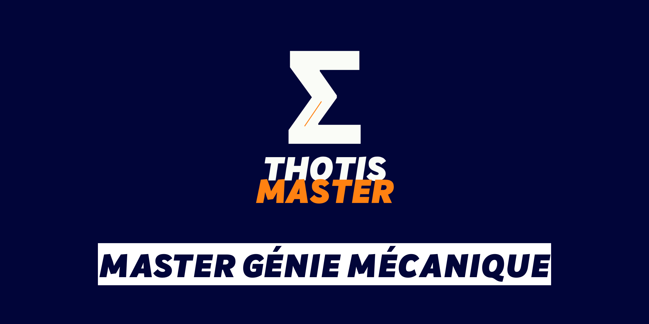 Master Génie mécanique Master Génie mécanique
