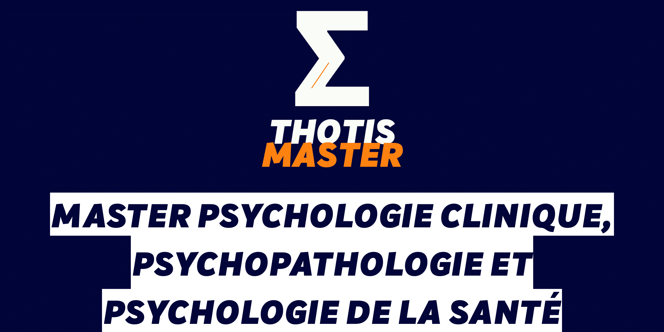 Master Psychologie clinique, psychopathologie et psychologie de la santé