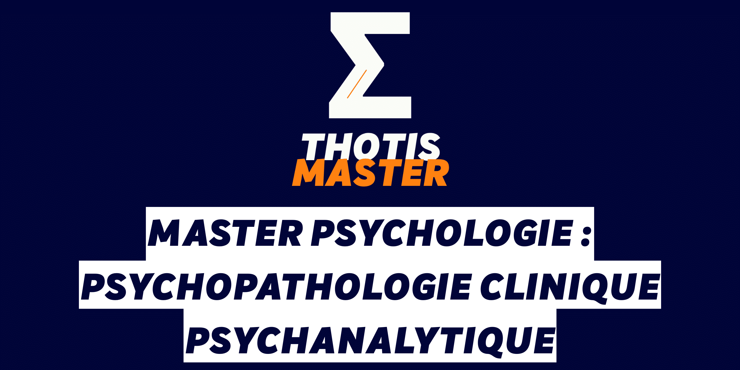 Master Psychologie psychopathologie clinique psychanalytique