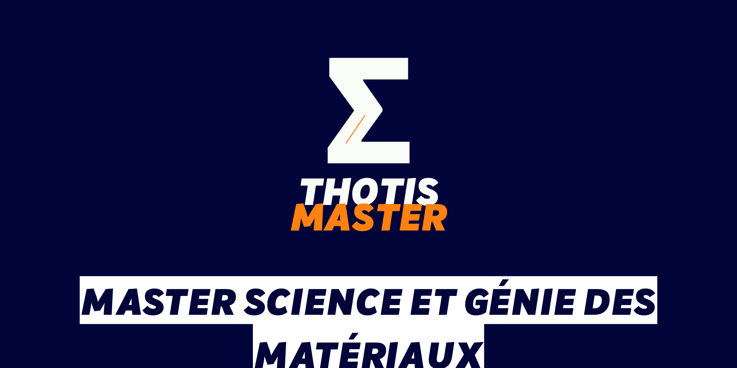 Master Science et génie des matériaux