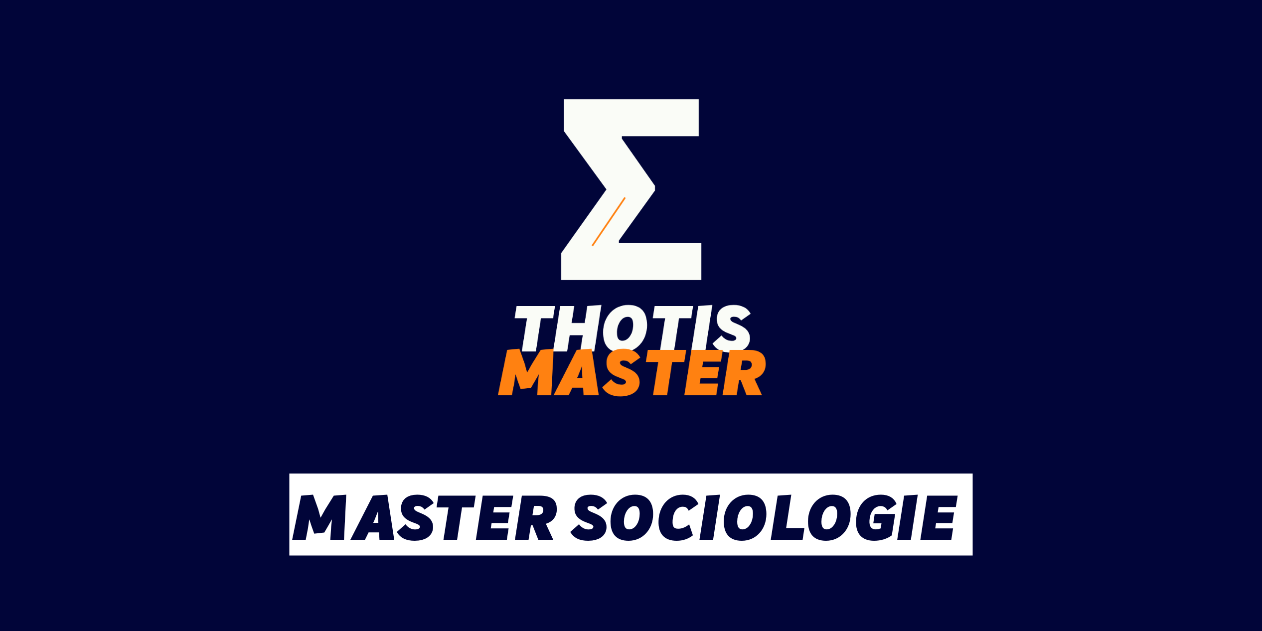 Master Sociologie Master Sociologie
