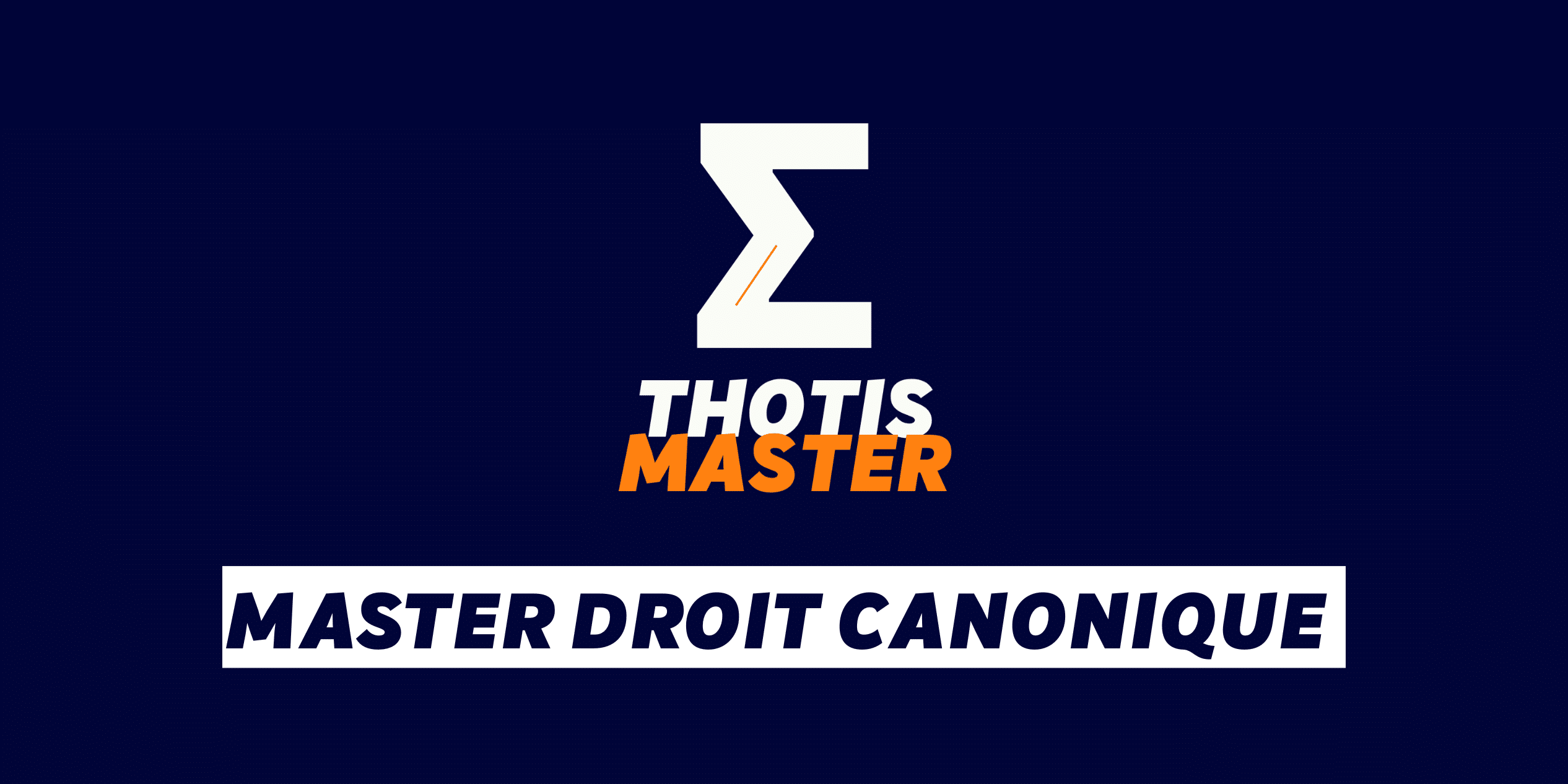 Master Droit canonique
