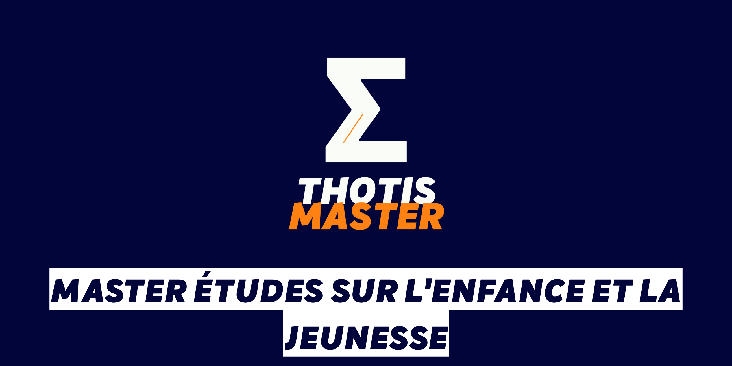 Logo for THOTIS MASTER featuring a white zigzag Z with an orange accent on a dark blue background; 'MASTER' in orange and bold text below.