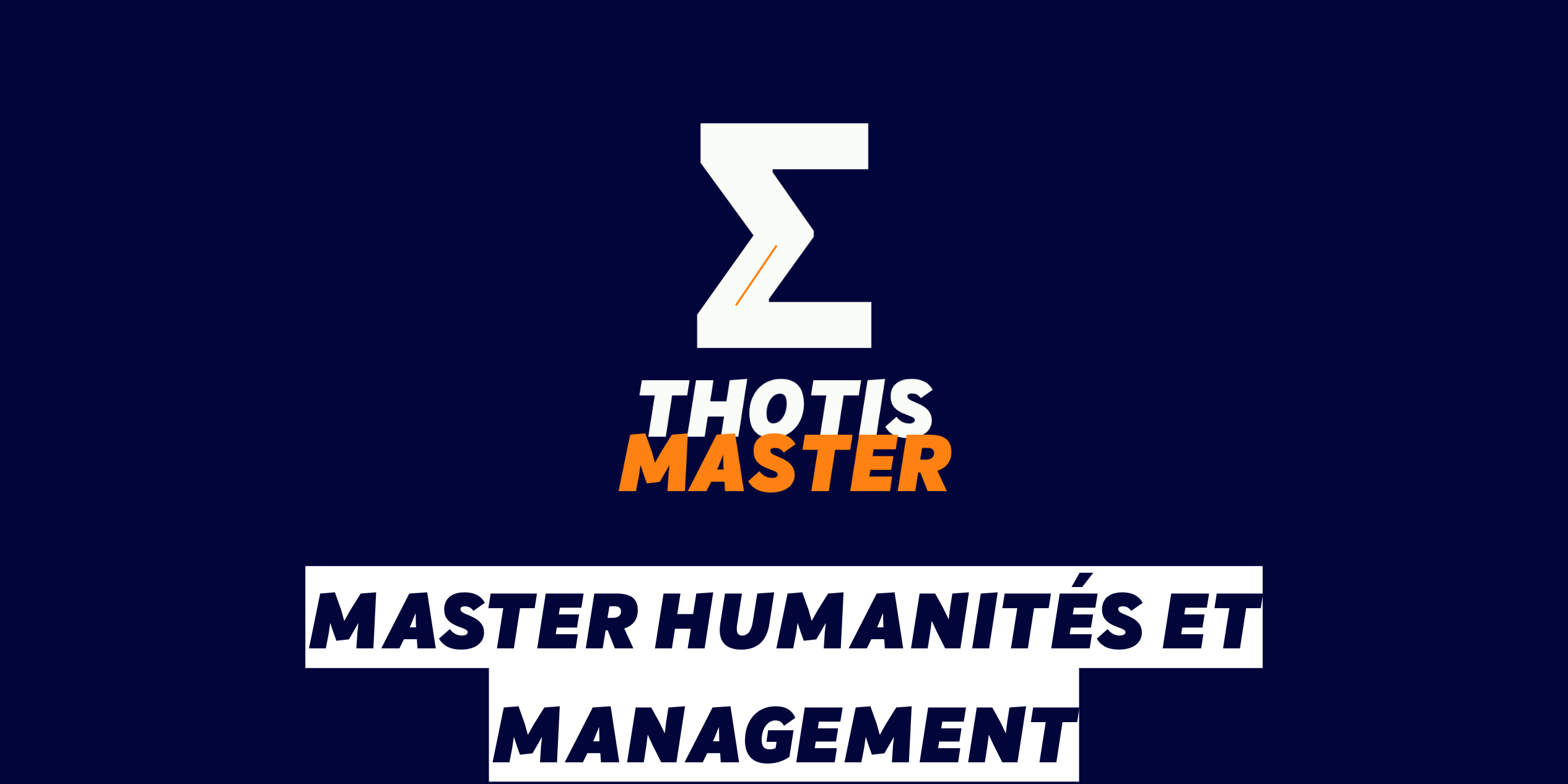 Master Humanités et management
